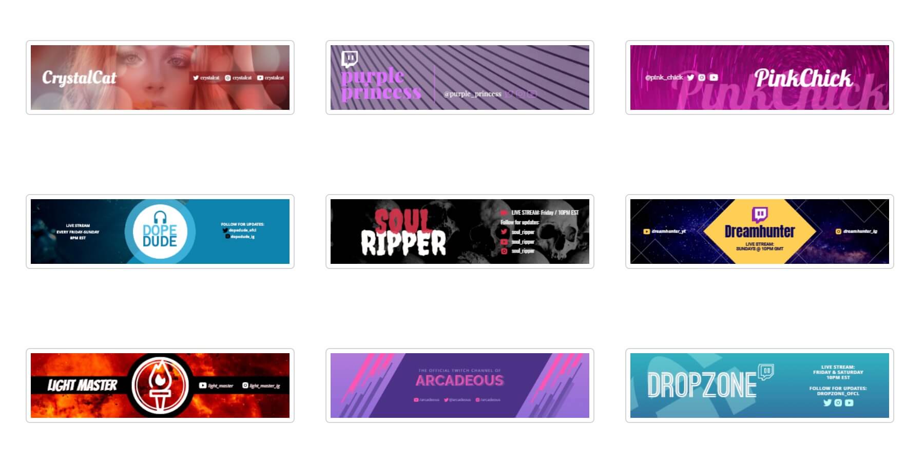 creer banniere twitch